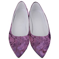 Amethyst Violet Abstract Marble Art Women s Low Heels by SpinnyChairDesigns