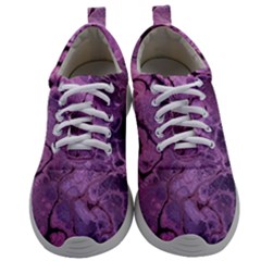 Amethyst Violet Abstract Marble Art Mens Athletic Shoes by SpinnyChairDesigns