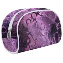 Amethyst Violet Abstract Marble Art Makeup Case (medium) by SpinnyChairDesigns