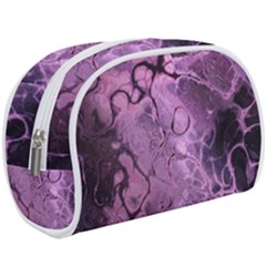 Amethyst Violet Abstract Marble Art Makeup Case (large) by SpinnyChairDesigns