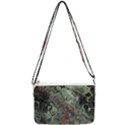 Black Green Grey Abstract Art Marble Texture Double Gusset Crossbody Bag View2