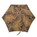 Terra Cotta Persian Orange Spirals Swirls Pattern Mini Folding Umbrellas View1