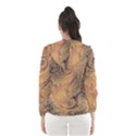 Terra Cotta Persian Orange Spirals Swirls Pattern Women s Hooded Windbreaker View2