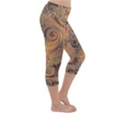 Terra Cotta Persian Orange Spirals Swirls Pattern Lightweight Velour Capri Yoga Leggings View3