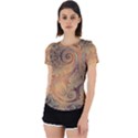 Terra Cotta Persian Orange Spirals Swirls Pattern Back Cut Out Sport Tee View1