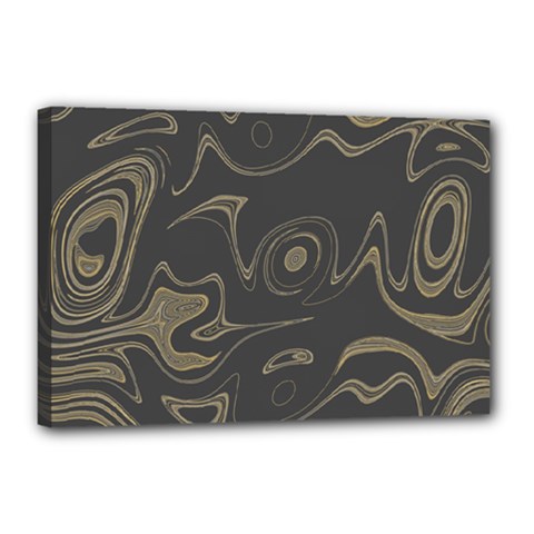 Taupe Umber Abstract Art Swirls Canvas 18  X 12  (stretched) by SpinnyChairDesigns