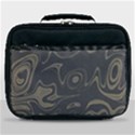 Taupe Umber Abstract Art Swirls Lunch Bag View1