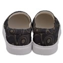 Taupe Umber Abstract Art Swirls Men s Canvas Slip Ons View4