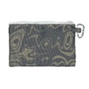 Taupe Umber Abstract Art Swirls Canvas Cosmetic Bag (Large) View2