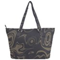 Taupe Umber Abstract Art Swirls Full Print Shoulder Bag View2