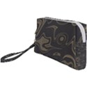 Taupe Umber Abstract Art Swirls Wristlet Pouch Bag (Small) View1