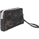 Taupe Umber Abstract Art Swirls Wristlet Pouch Bag (Small) View2