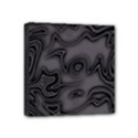 Dark Plum and Black Abstract Art Swirls Mini Canvas 4  x 4  (Stretched) View1