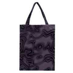 Dark Plum And Black Abstract Art Swirls Classic Tote Bag by SpinnyChairDesigns