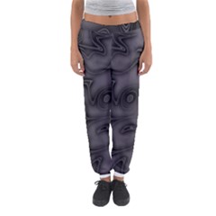 Dark Plum And Black Abstract Art Swirls Women s Jogger Sweatpants by SpinnyChairDesigns