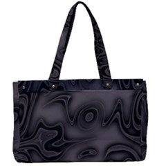 Dark Plum And Black Abstract Art Swirls Canvas Work Bag by SpinnyChairDesigns