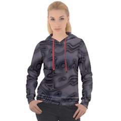 Dark Plum And Black Abstract Art Swirls Women s Overhead Hoodie by SpinnyChairDesigns