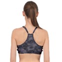 Dark Plum and Black Abstract Art Swirls Basic Training Sports Bra View2