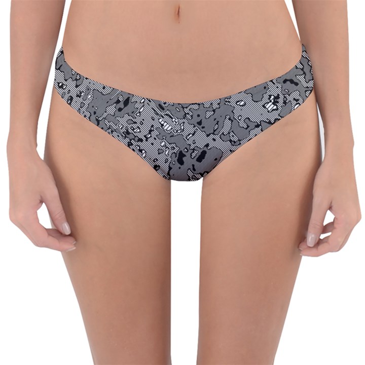 Comic Book Camouflage Reversible Hipster Bikini Bottoms