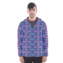 Purple Blue Ikat Stripes Men s Hooded Windbreaker View1