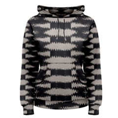 Black And White Zebra Ikat Stripes Women s Pullover Hoodie by SpinnyChairDesigns