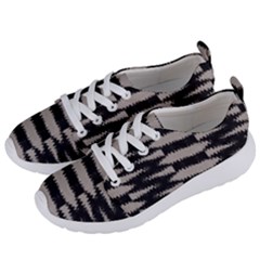 Black And White Zebra Ikat Stripes Women s Lightweight Sports Shoes by SpinnyChairDesigns