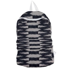 Black And White Zebra Ikat Stripes Foldable Lightweight Backpack by SpinnyChairDesigns