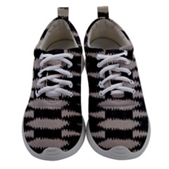 Black And White Zebra Ikat Stripes Athletic Shoes by SpinnyChairDesigns