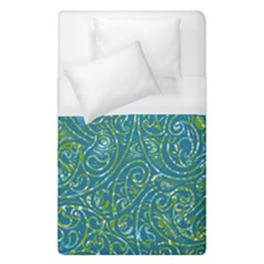 Abstract Blue Green Jungle Paisley Duvet Cover (single Size) by SpinnyChairDesigns