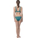 Abstract Blue Green Jungle Paisley Classic Banded Bikini Set  View2