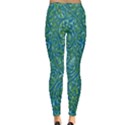 Abstract Blue Green Jungle Paisley Inside Out Leggings View2