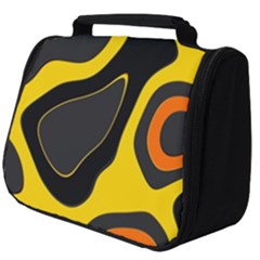 Yellow Black Orange Abstract Art Pattern Full Print Travel Pouch (big) by SpinnyChairDesigns