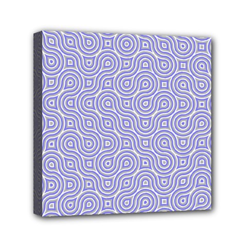 Royal Purple Grey And White Truchet Pattern Mini Canvas 6  X 6  (stretched) by SpinnyChairDesigns