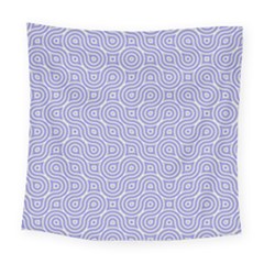 Royal Purple Grey And White Truchet Pattern Square Tapestry (large) by SpinnyChairDesigns