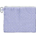 Royal Purple Grey and White Truchet Pattern Canvas Cosmetic Bag (XXXL) View1