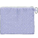 Royal Purple Grey and White Truchet Pattern Canvas Cosmetic Bag (XXXL) View2