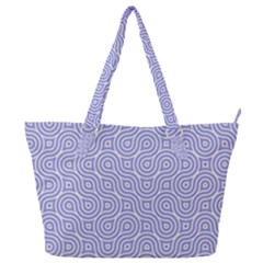 Royal Purple Grey And White Truchet Pattern Full Print Shoulder Bag by SpinnyChairDesigns