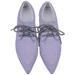 Royal Purple Grey And White Truchet Pattern Pointed Oxford Shoes by SpinnyChairDesigns