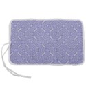 Royal Purple Grey and White Truchet Pattern Pen Storage Case (M) View1