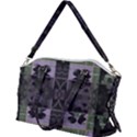 Chive Purple Black Abstract Art Pattern Canvas Crossbody Bag View2