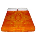 Orange Peel Abstract Batik Pattern Fitted Sheet (Queen Size) View1