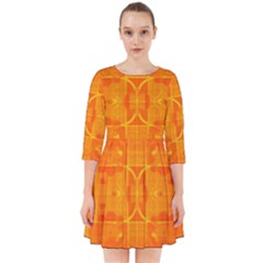 Orange Peel Abstract Batik Pattern Smock Dress by SpinnyChairDesigns