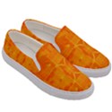 Orange Peel Abstract Batik Pattern Men s Canvas Slip Ons View3