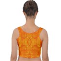 Orange Peel Abstract Batik Pattern Velvet Crop Top View2