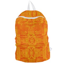 Orange Peel Abstract Batik Pattern Foldable Lightweight Backpack by SpinnyChairDesigns