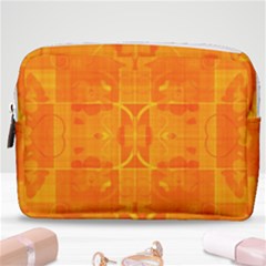 Orange Peel Abstract Batik Pattern Make Up Pouch (medium) by SpinnyChairDesigns