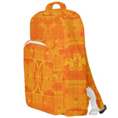 Orange Peel Abstract Batik Pattern Double Compartment Backpack by SpinnyChairDesigns