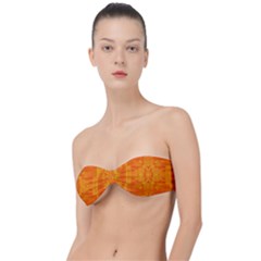 Orange Peel Abstract Batik Pattern Classic Bandeau Bikini Top  by SpinnyChairDesigns