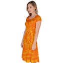 Orange Peel Abstract Batik Pattern Classic Short Sleeve Dress View2