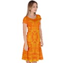 Orange Peel Abstract Batik Pattern Classic Short Sleeve Dress View3